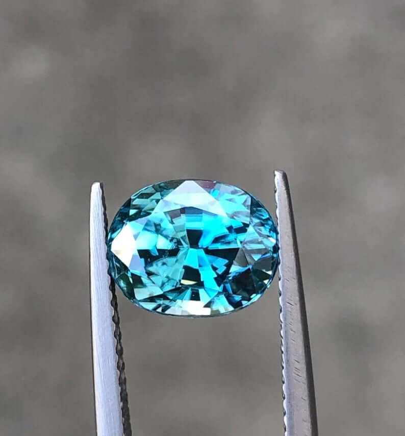 CT Natural Oval Cut Blue Zircon – The Center Stone Jewelers
