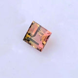 1.44 CT Square Orange and Yellow Bi-Colored Natural Tourmaline